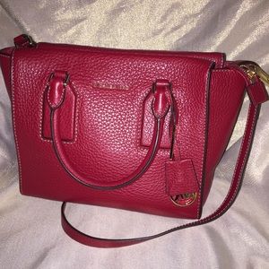 Michael Kors Cherry Selby MD TZ Leather Satchel
