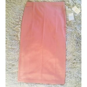 Blush Midi Length Pencil Skirt