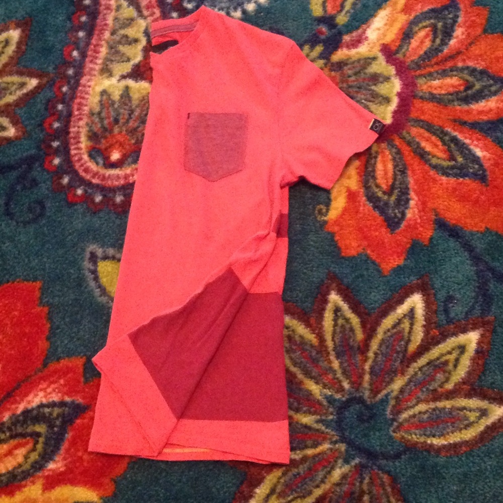 Boy's Calvin Klein Cotton 2 Tone Pocket T-Shirt