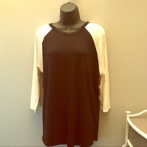 NWT LuLaRoe Randy - black and ivory size L