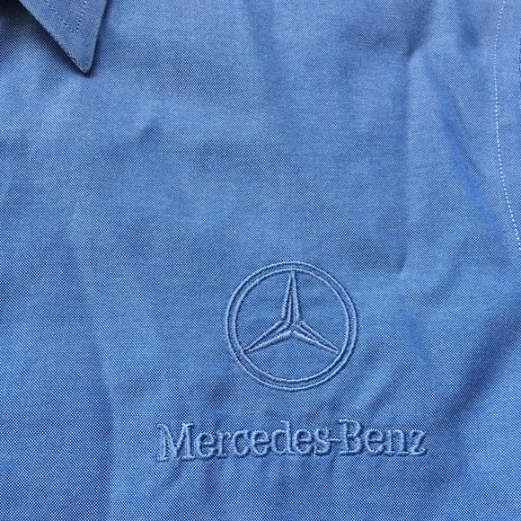 Lands' End Mercedes-Benz Logo No Iron Oxford Shirt - Picture 3 of 7
