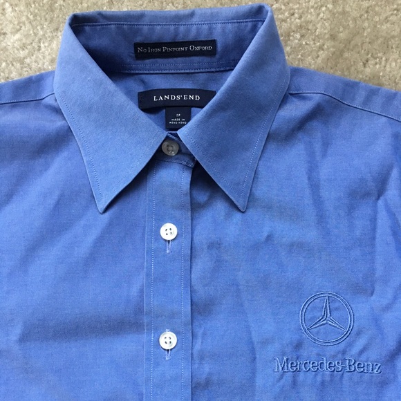 Lands' End Mercedes-Benz Logo No Iron Oxford Shirt - Picture 5 of 7