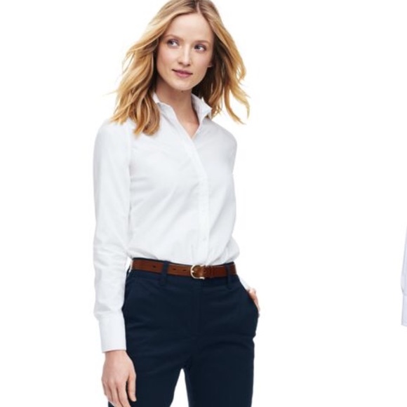 Lands' End Mercedes-Benz Logo No Iron Oxford Shirt - Picture 2 of 7