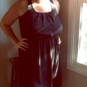 High low black dress