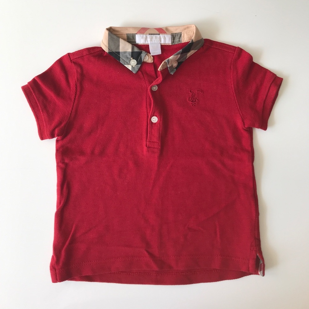 Burberry Red Polo Shirt - Picture 2 of 5