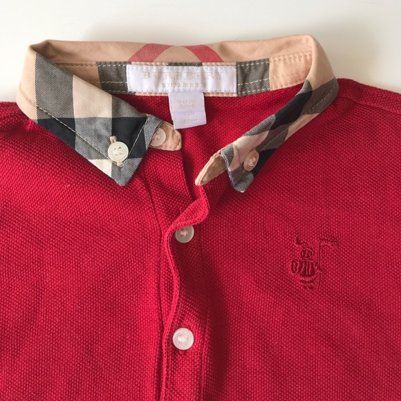 Burberry Red Polo Shirt - Picture 3 of 5
