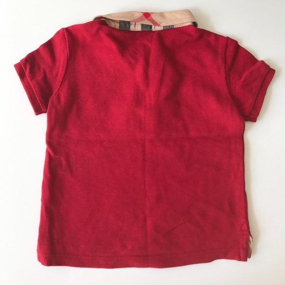 Burberry Red Polo Shirt - Picture 4 of 5