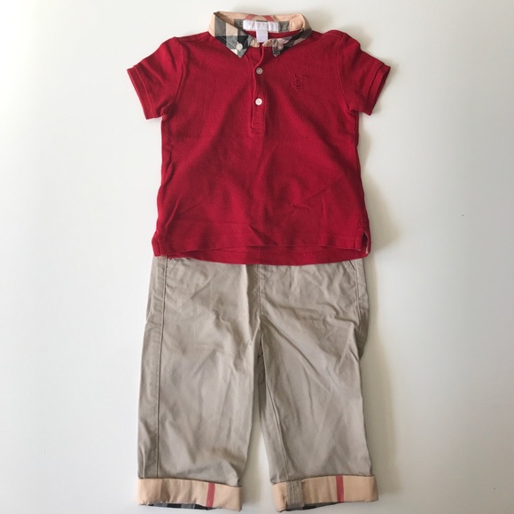 Burberry Red Polo Shirt - Picture 5 of 5