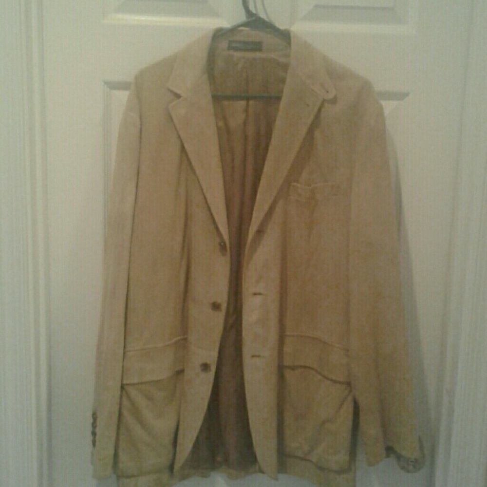 Suede sports jacket.