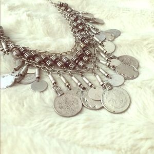 Express Silver Coin Necklace