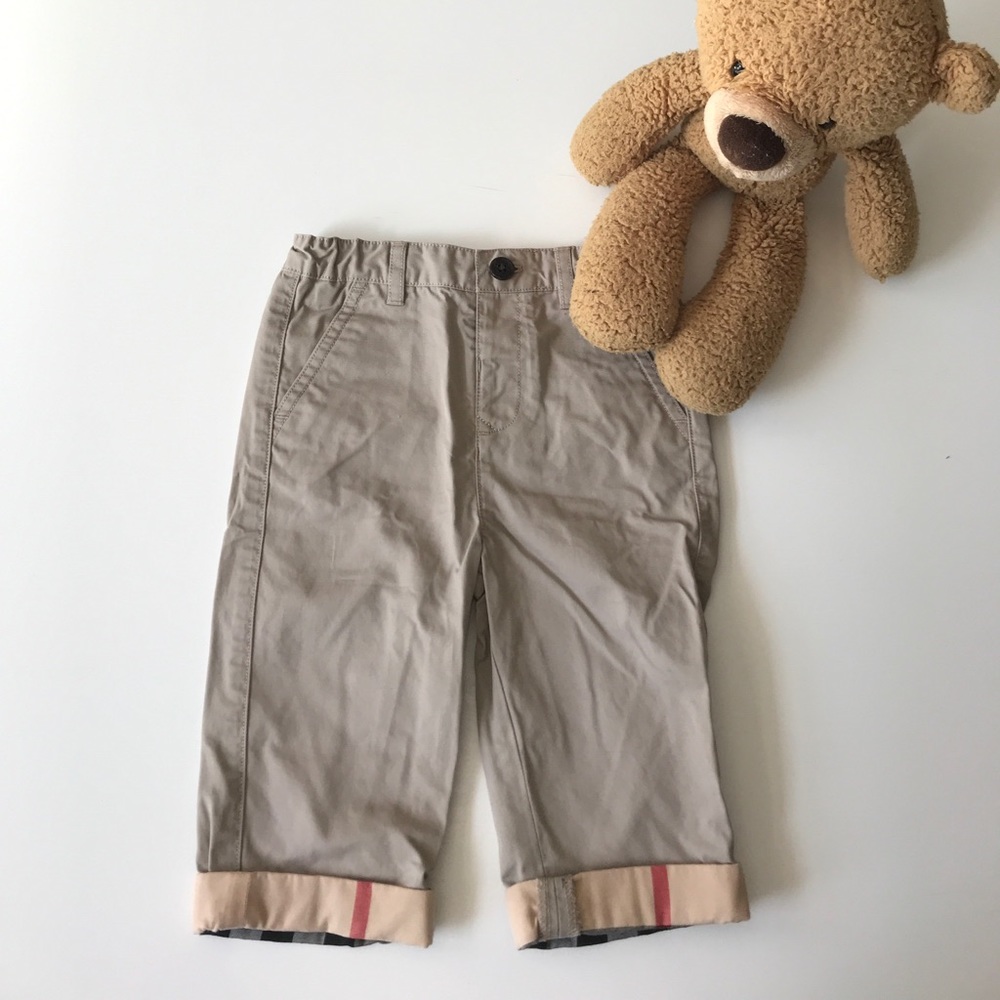 Burberry Kids Taupe Cotton Pants