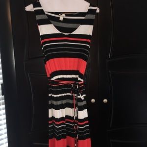 EUC Coral striped dress