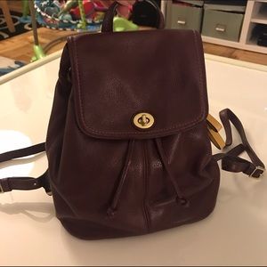 Coach park leather backpack oxblood