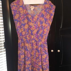 Butterfly print dress