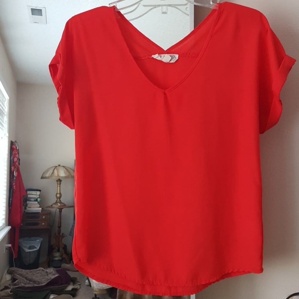 Blood-orange Blouse