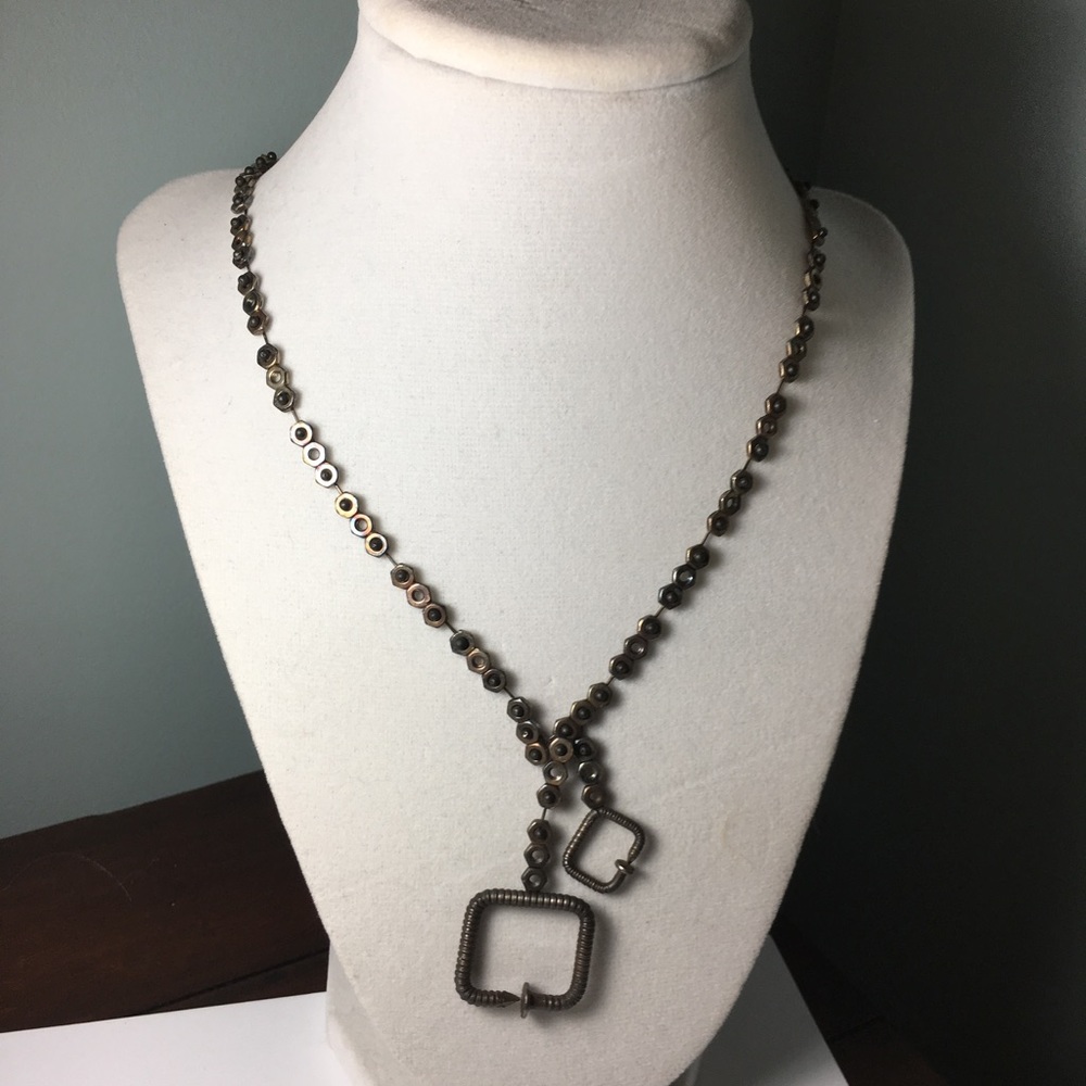 Handmade Hardware Necklace & Earrings