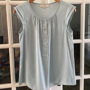 Beautiful light blue sleeveless blouse. LOFT