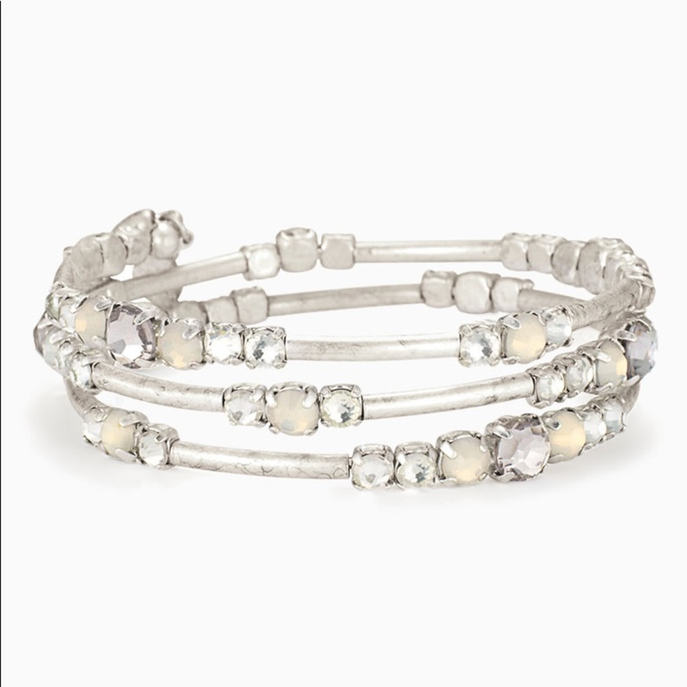 Stella and Dot Isabella wrap bracelet - silver