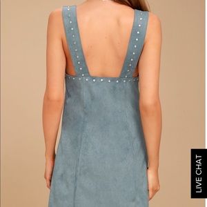 Somedays Lovin Dresses - Blue Faux Suede Mini Dress Somedays Lovin Dresses - Blue Faux Suede Mini Dress