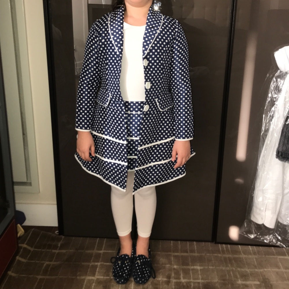 La princess 2 pc polka dot suit dress & overcoat 7