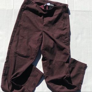 Burgundy Skinny Pants