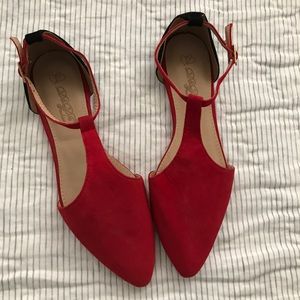 Db Dk Fashion red/black flat women's size 7.5 NWOT