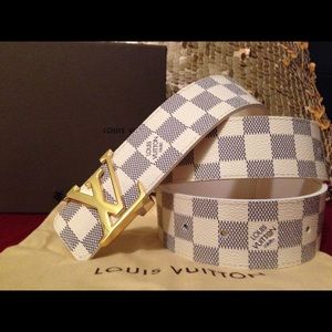 White Damien Louis Vuitton belt 30-40 waist men White Damien Louis Vuitton belt 30-40 waist men