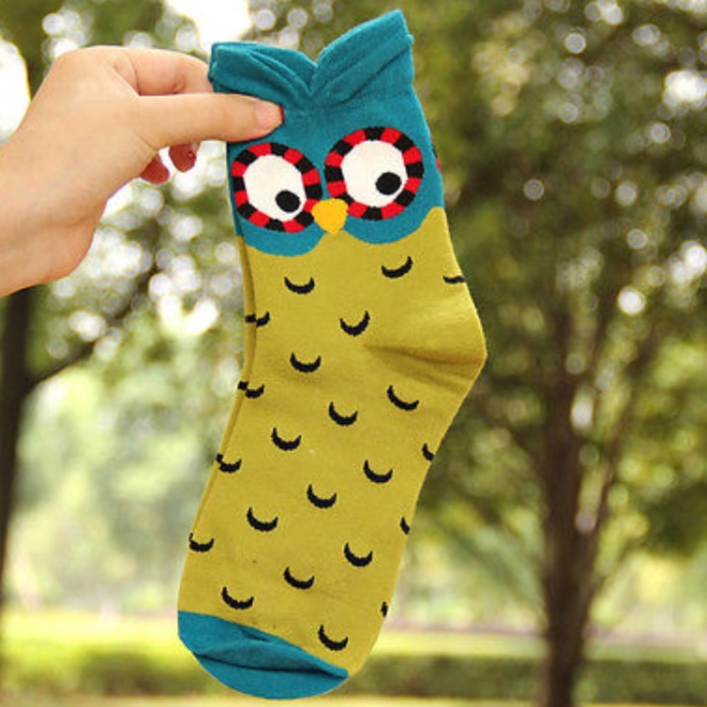 3 pair of super cute owl socks! - Picture 2 of 8