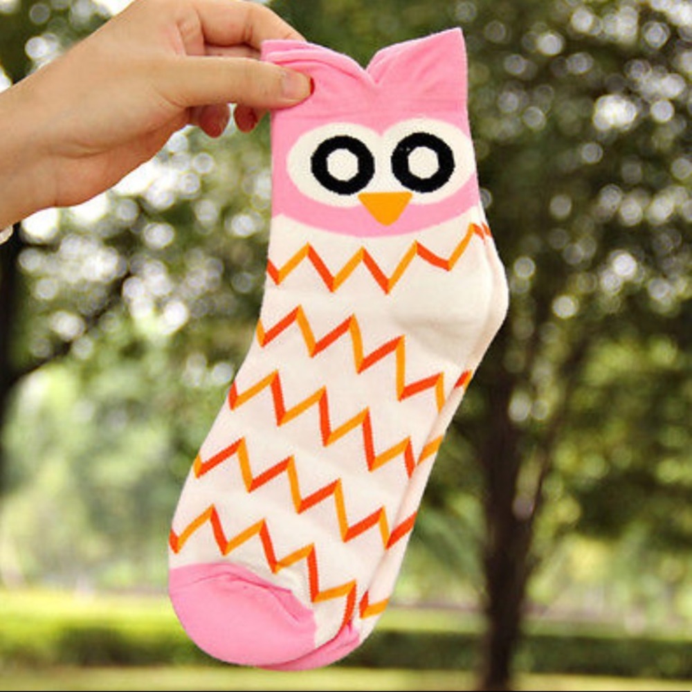3 pair of super cute owl socks! - Picture 4 of 8