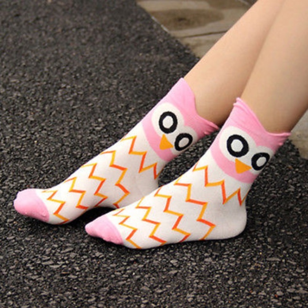 3 pair of super cute owl socks! - Picture 5 of 8