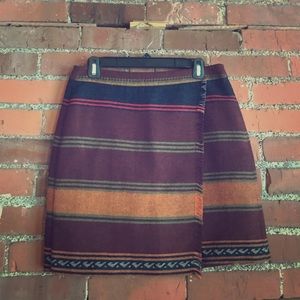 Loft Aztec wrap skirt