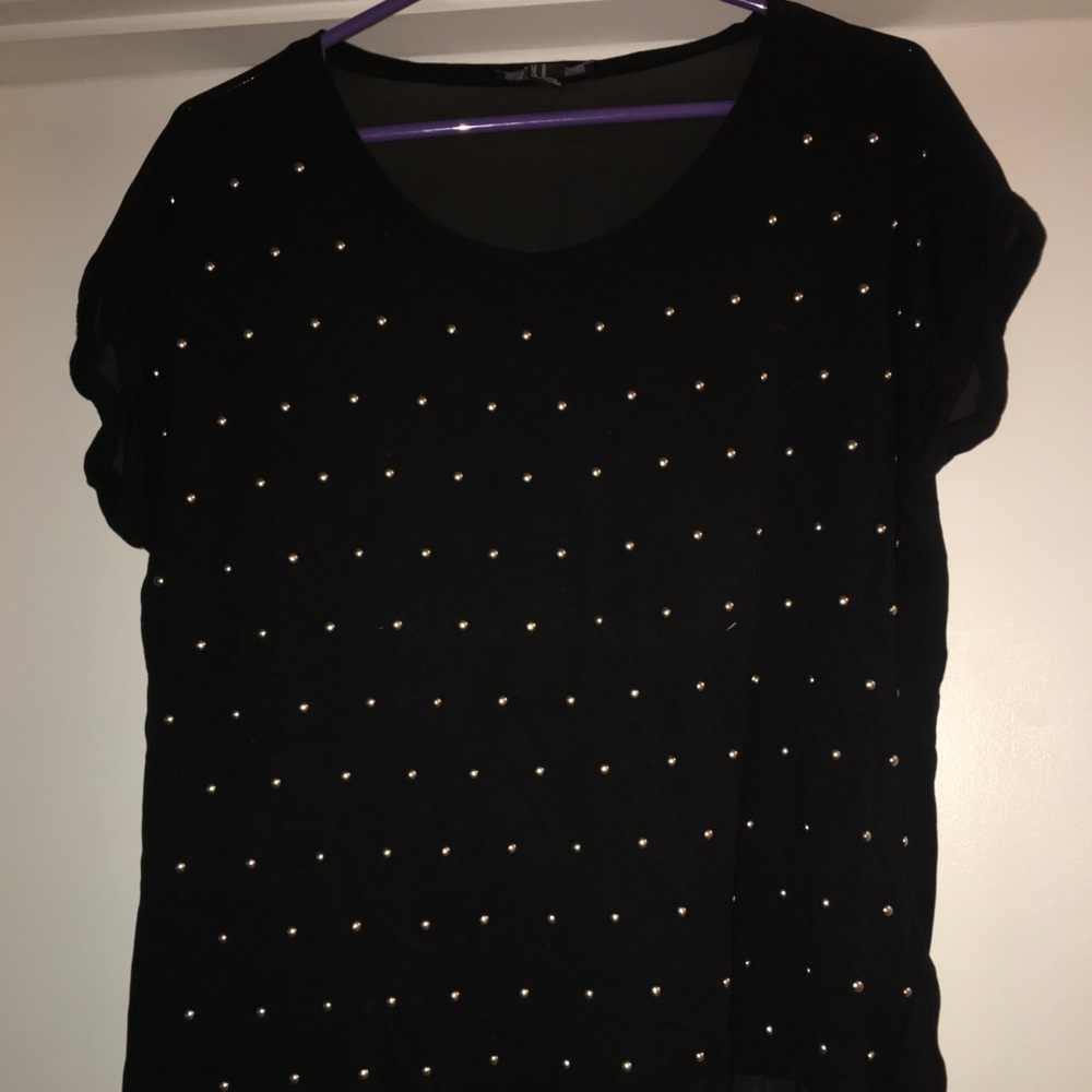 Black studded top