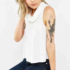 White ribbed turtleneck tank - Cooperative M