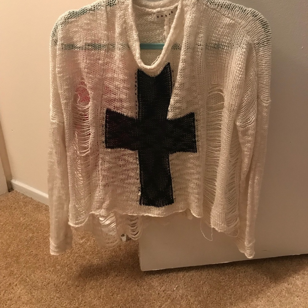Cross Black and White Sweater
