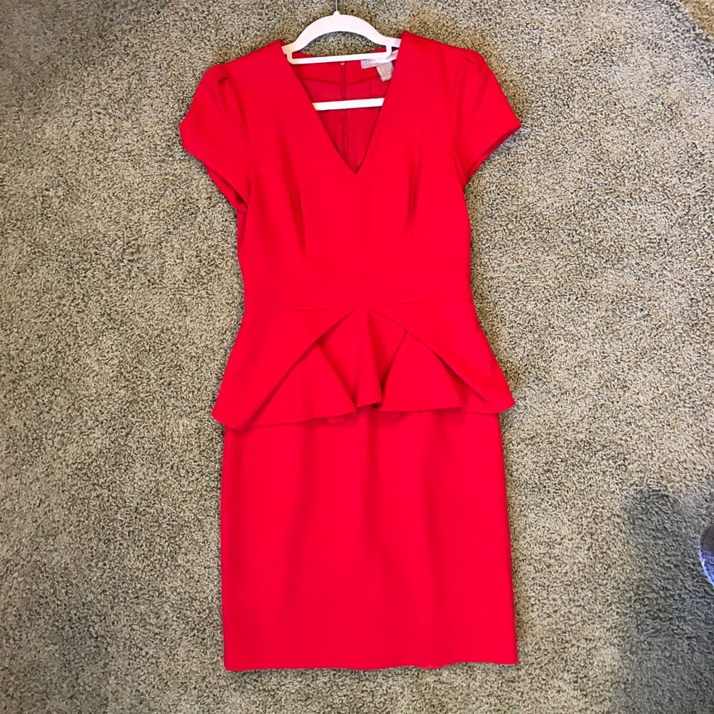 Red Hot peplum dress