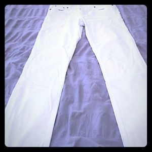 Jcrew Matchstick White Jeans 28