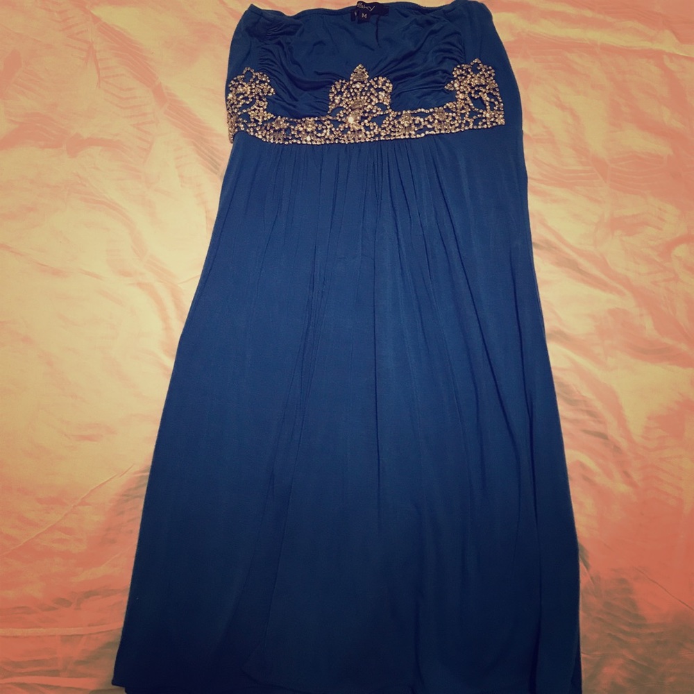 Sky crystal mini dress