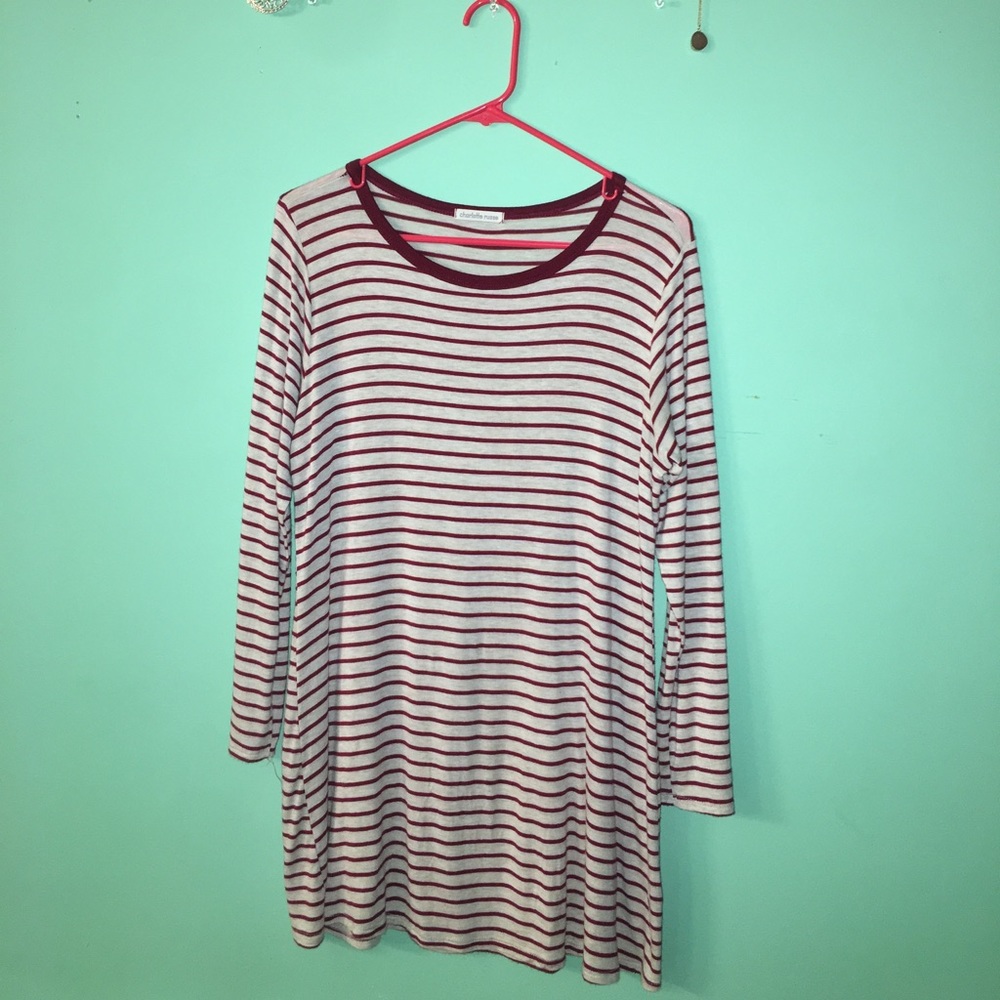 💋 Striped Longsleeve T-Shirt Dress 💋