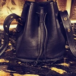 Coach Black Bucket w/ Drawstring Bag
