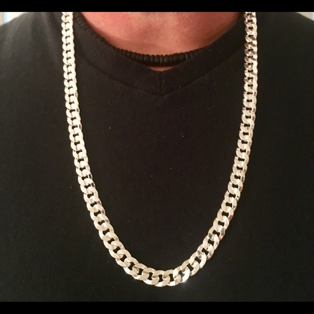 Silver Chain .925 stamped 30in 10mm Cuban link