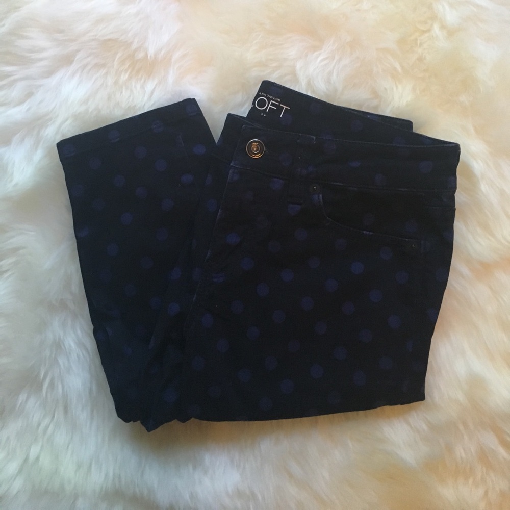 LOFT Polka Dot Skinny Jean