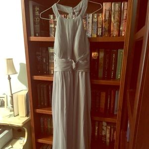 Dusty blue azazie dress size 12. Worn once!