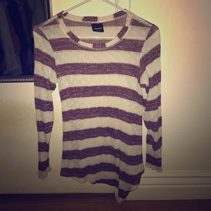 Striped long sleeve sweater