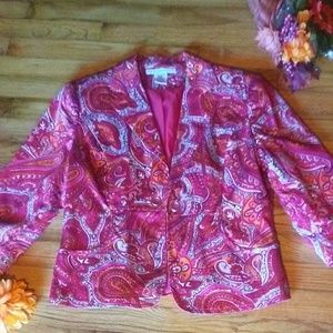 Versailles Paisley Print Blazer Sz 12