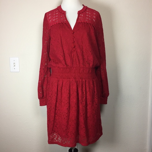 Anthropologie Leifnotes Field Day red dress small - Picture 3 of 8