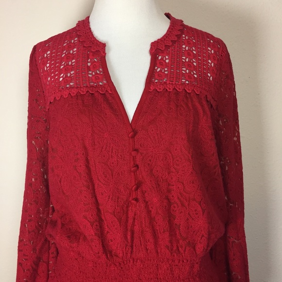 Anthropologie Leifnotes Field Day red dress small - Picture 2 of 8