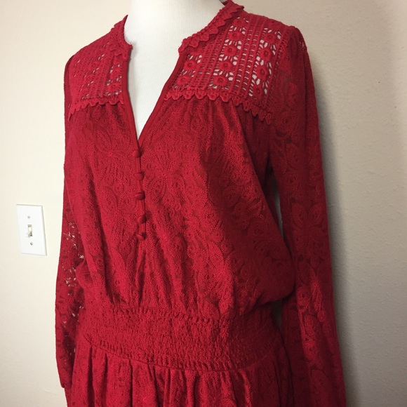 Anthropologie Leifnotes Field Day red dress small - Picture 4 of 8