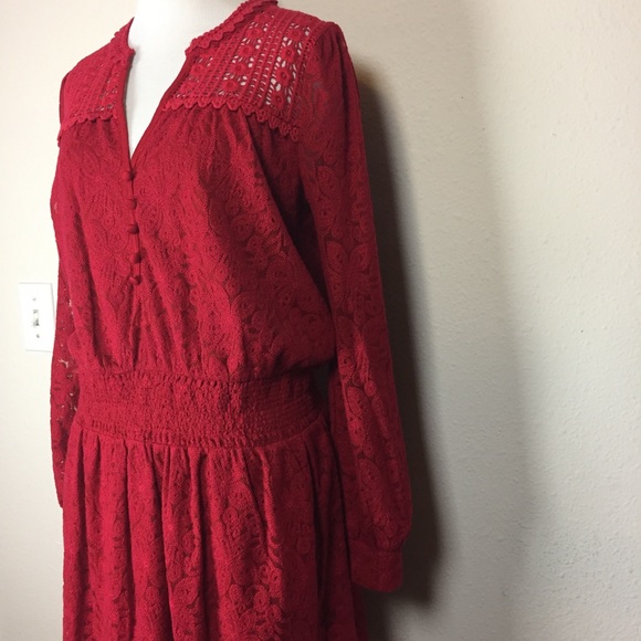 Anthropologie Leifnotes Field Day red dress small - Picture 5 of 8