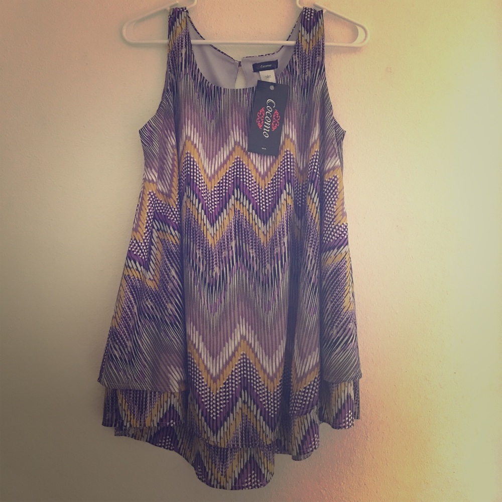 Ladies Designer Cocomo Purple Sleeveless Top!