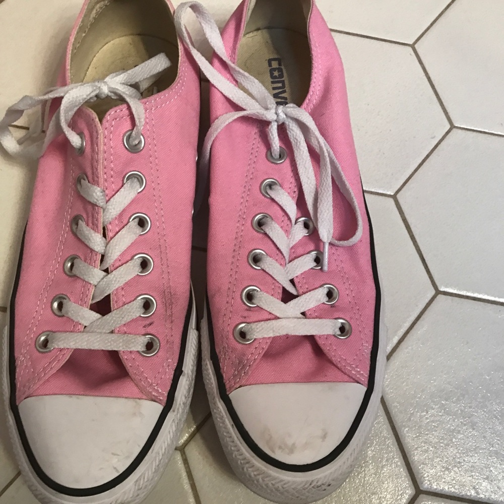 Gently used pink converse